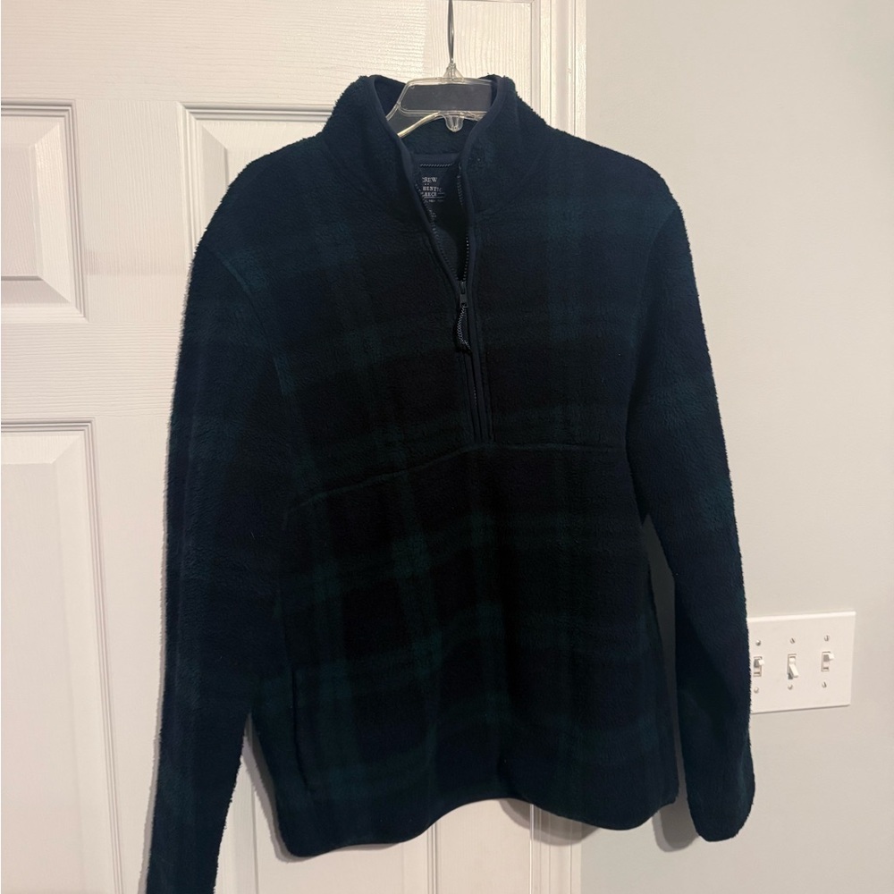 J Crew Mens Black and Green Sherpa